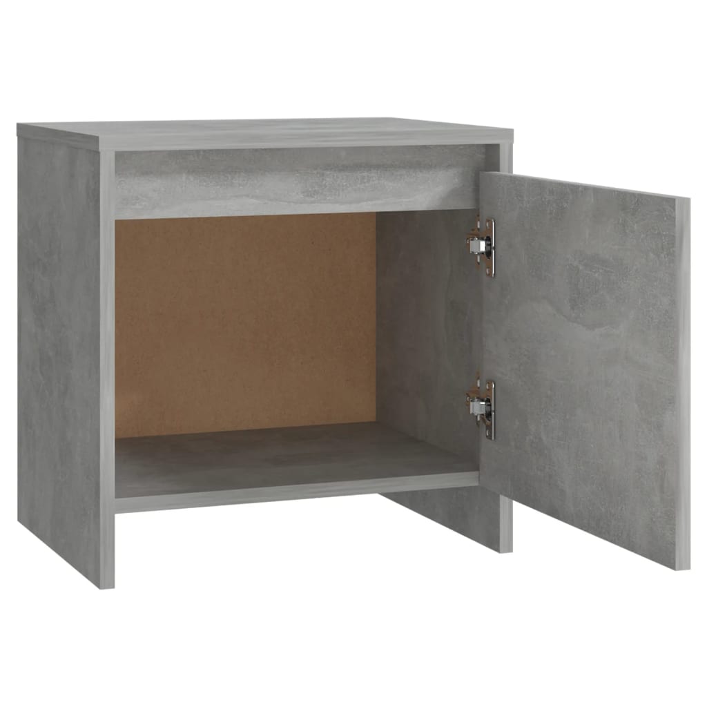 Comodini 2 pz Grigio Cemento 45x34x44,5 cm in Truciolato 809872