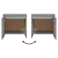 Comodini 2 pz Grigio Cemento 45x34x44,5 cm in Truciolato 809872