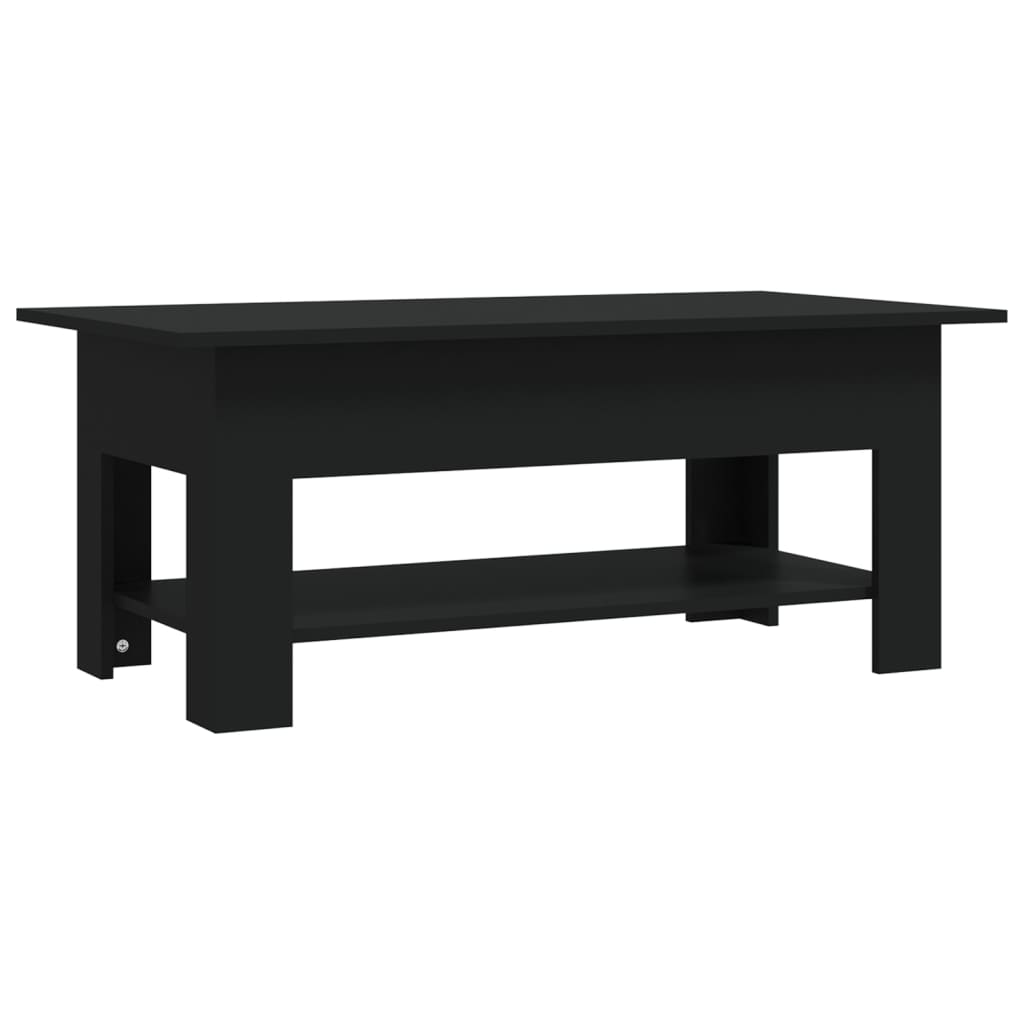 Tavolino da Salotto Nero 102x55x42 cm in Truciolato 810254