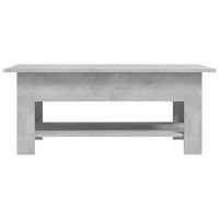 Tavolino da Salotto Grigio Cemento 102x55x42 cm in Truciolato cod mxl 22561