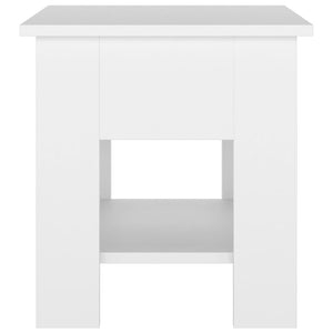 Tavolino da Salotto-Tavolino da soggiorno-Tavolo Bianco 40x40x42 cm in Legno Multistrato