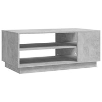 Tavolino da Salotto Grigio Cemento 102x55x43 cm in Truciolato 810284