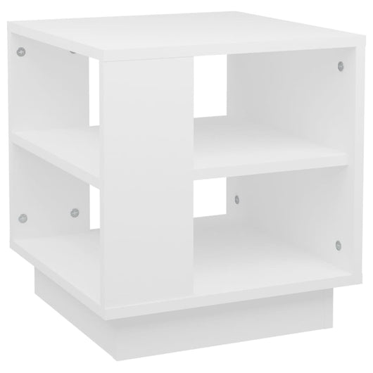 Tavolino da Salotto Bianco 40x40x43 cm in Legno Multistrato 810298
