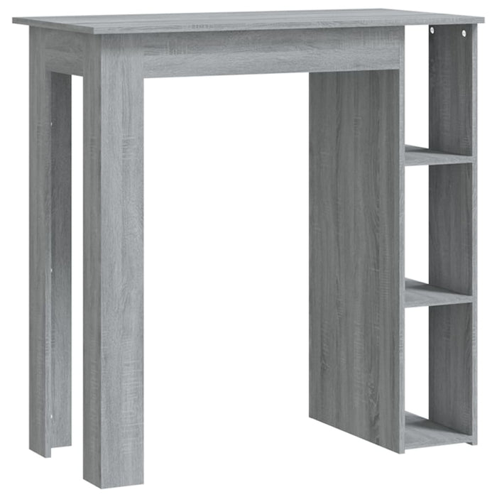 Tavolino da Bar con Ripiani Grigio Sonoma 102x50x103,5 cm cod mxl 40719