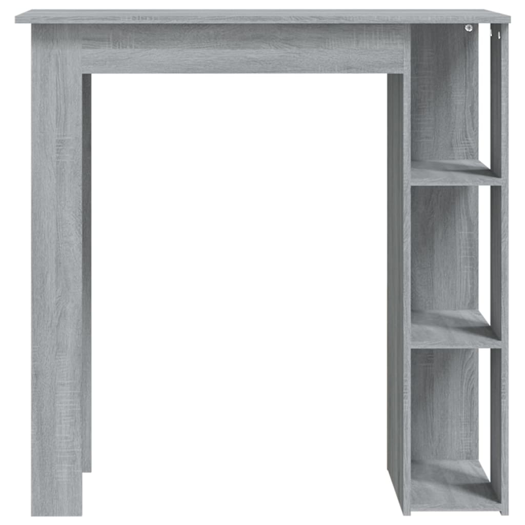 Tavolino da Bar con Ripiani Grigio Sonoma 102x50x103,5 cm cod mxl 40719