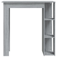 Tavolino da Bar con Ripiani Grigio Sonoma 102x50x103,5 cm cod mxl 40719