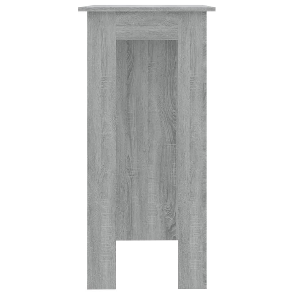 Tavolino da Bar con Ripiani Grigio Sonoma 102x50x103,5 cm cod mxl 40719