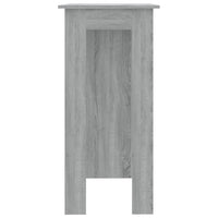 Tavolino da Bar con Ripiani Grigio Sonoma 102x50x103,5 cm cod mxl 40719