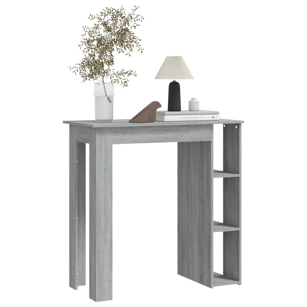 Tavolino da Bar con Ripiani Grigio Sonoma 102x50x103,5 cm cod mxl 40719