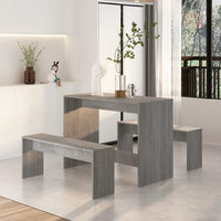 Set da Pranzo 3 pz Grigio Sonoma in Truciolato 812970