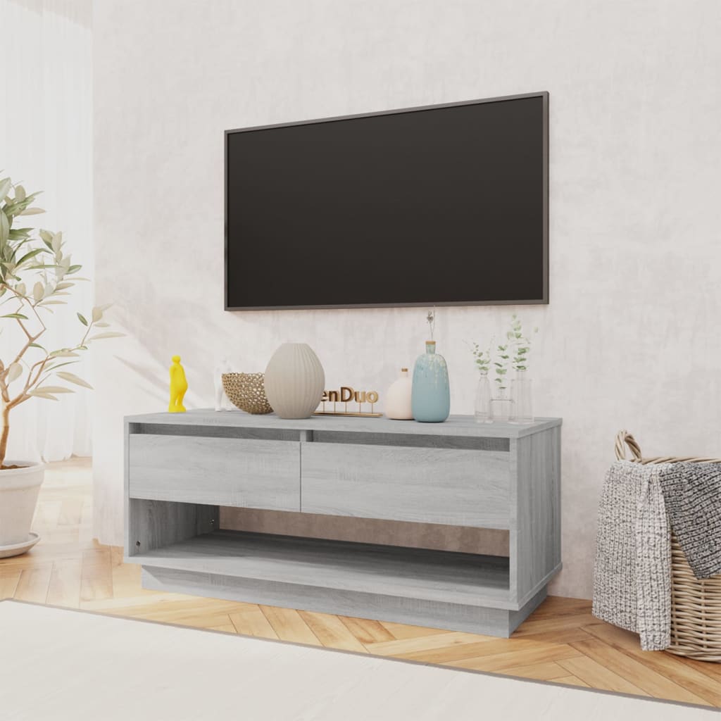 Mobile TV-Credenza TV-Console TV Grigio Sonoma 102x41x44 cm in Truciolato