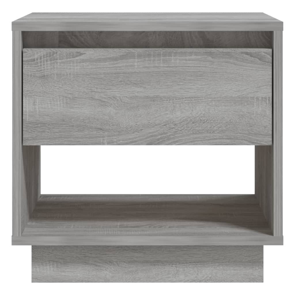 Comodino Sonoma Grigio 45x34x44 cm in Truciolato 812983