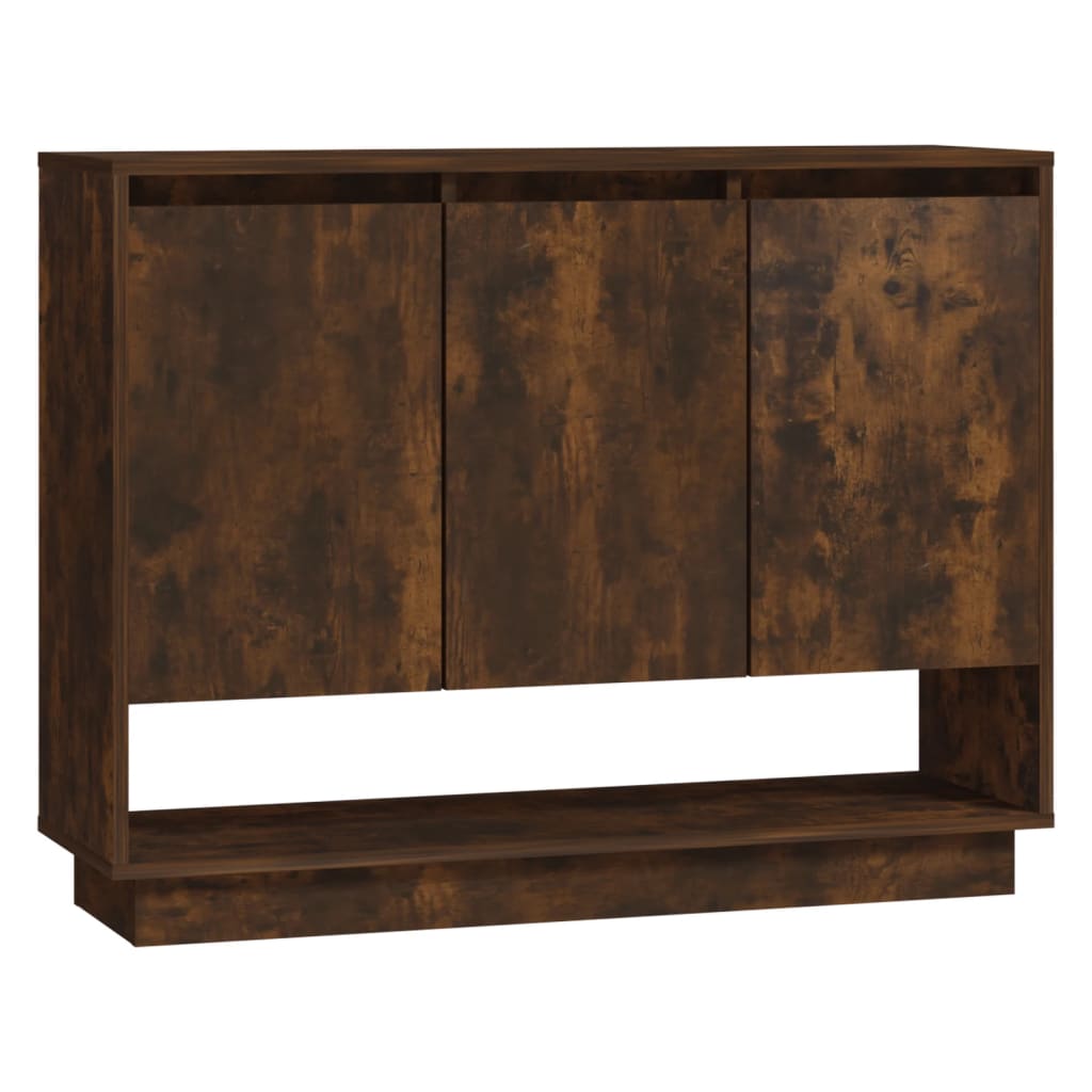 Credenza Rovere Fumo 97x31x75 cm in Truciolato 812987