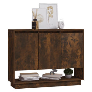 Credenza Rovere Fumo 97x31x75 cm in Truciolato 812987