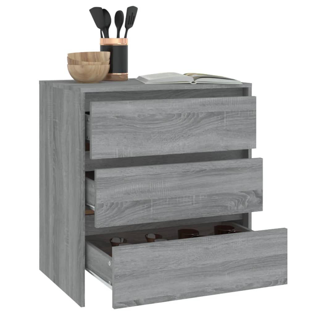 Credenza Grigio Sonoma 70x41x75 cm in Truciolato 813006