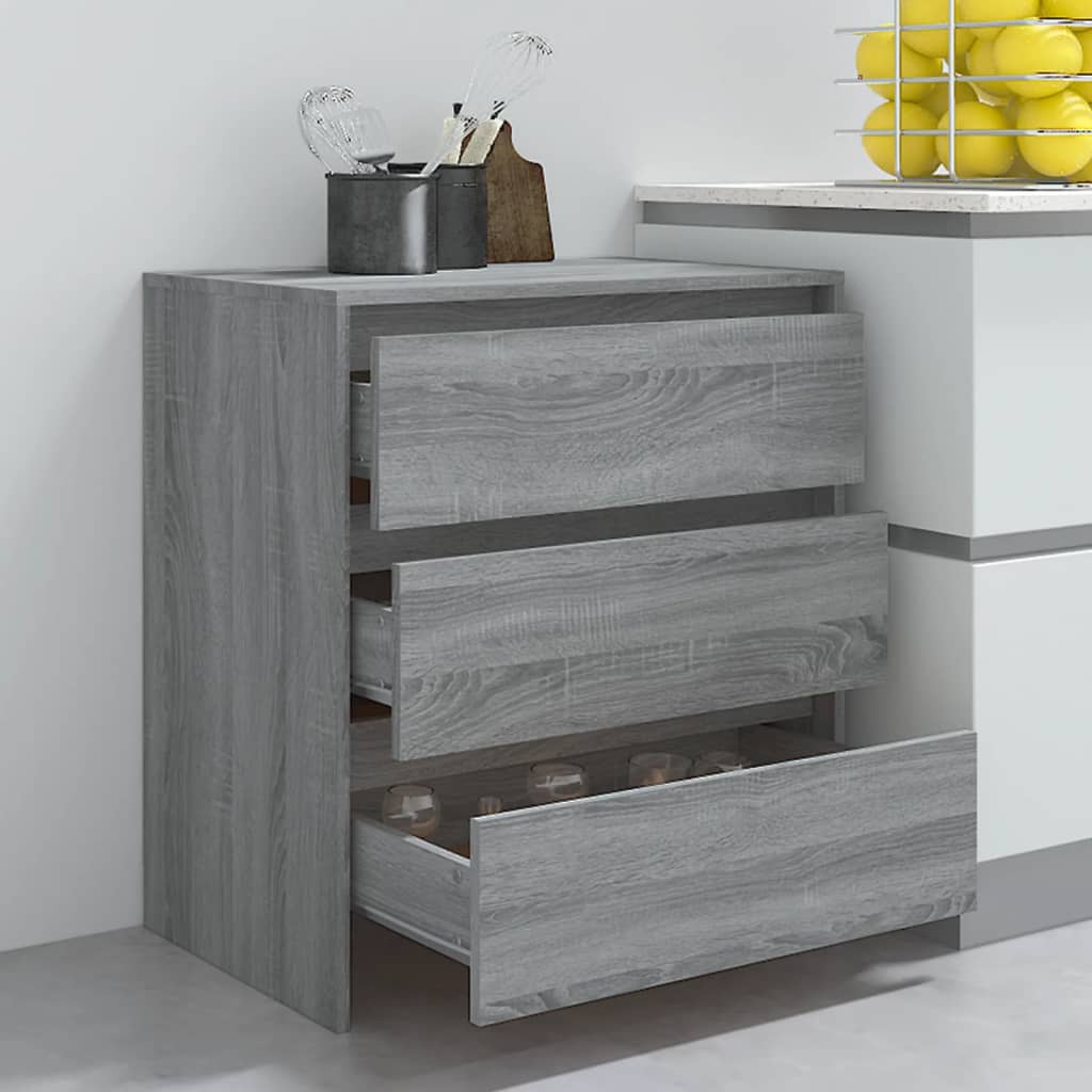 Credenza Grigio Sonoma 70x41x75 cm in Truciolato 813006