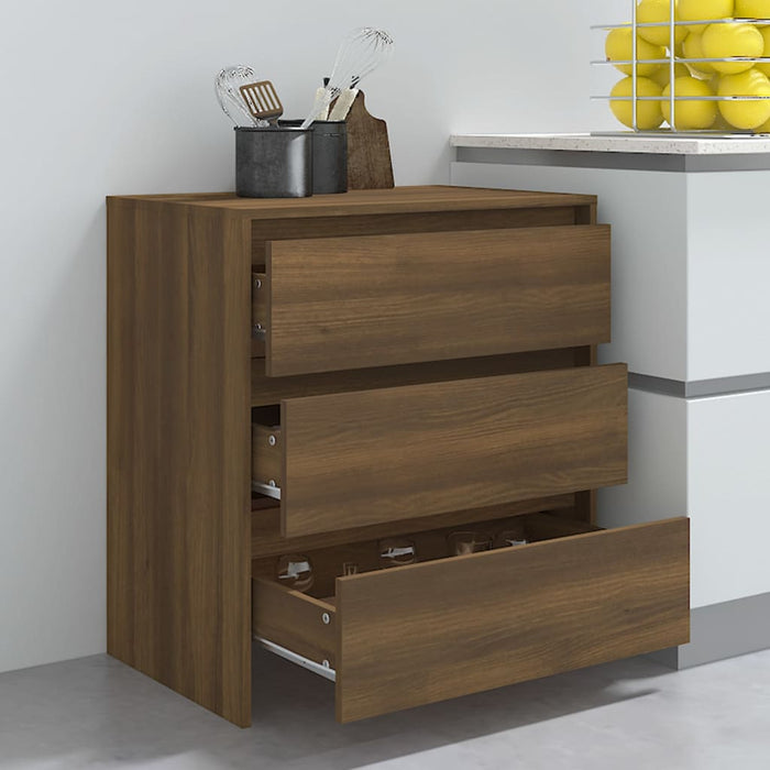 Credenza-Buffet-Armadio da cucina Rovere Marrone 70x41x75 cm in Truciolato 117778