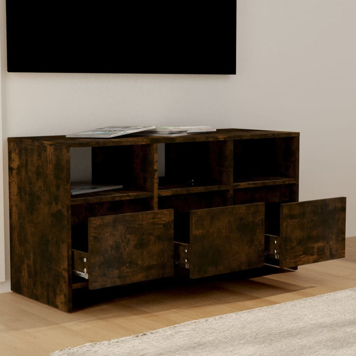 Mobile Porta TV Rovere Fumo 102x37,5x52,5 cm in Truciolato 813023