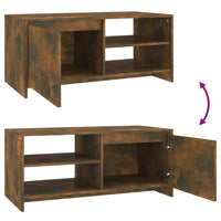 Tavolino da Salotto Rovere Fumo 102x50x45 cm Legno Multistrato cod mxl 15529