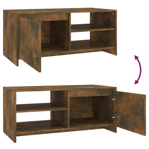 Tavolino da Salotto Rovere Fumo 102x50x45 cm Legno Multistrato cod mxl 15529