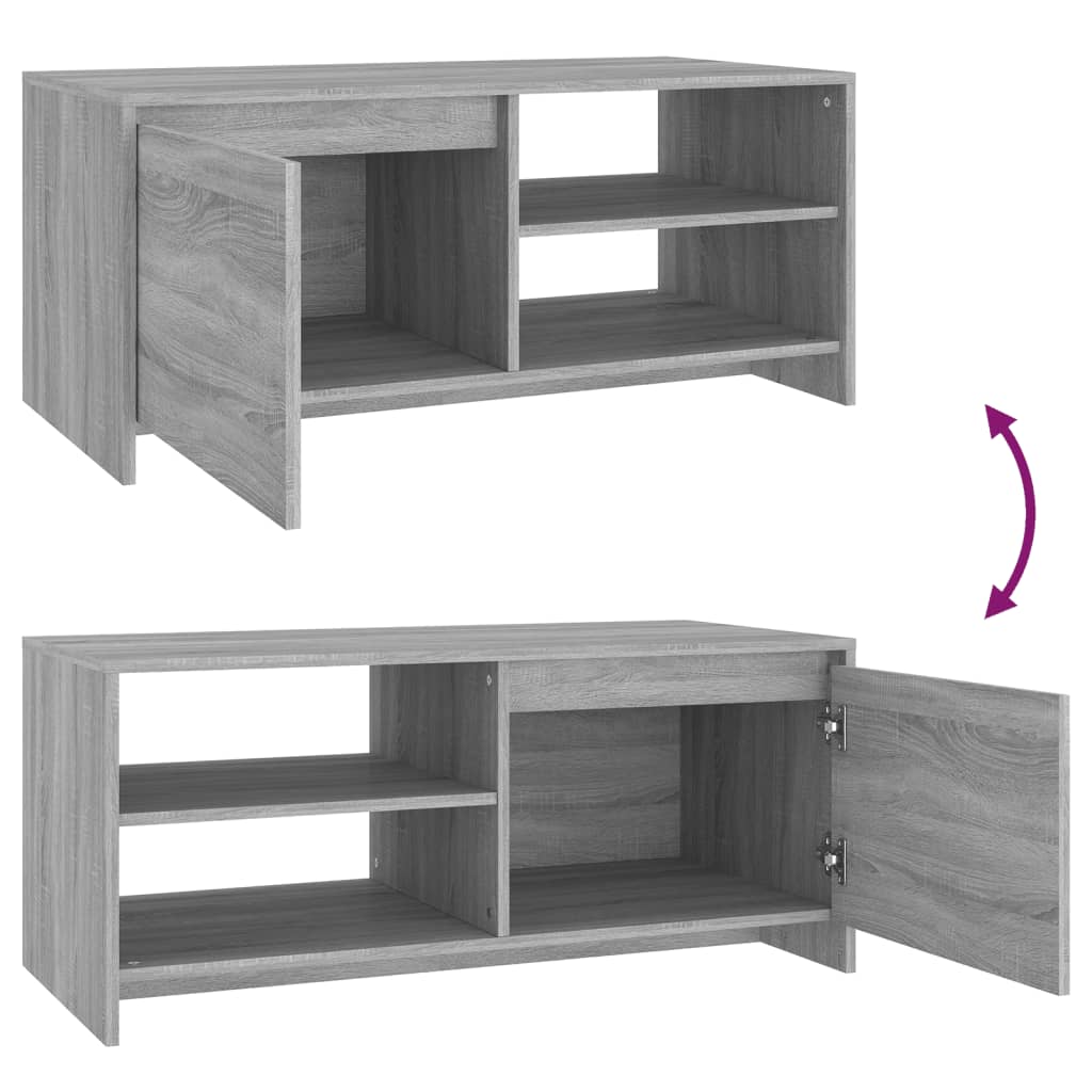 Tavolino da Salotto Grigio Sonoma 102x50x45cm Legno Multistrato 813033