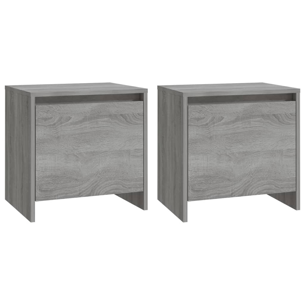 Comodini 2 pz Grigio Sonoma 45x34x44,5 cm in Truciolato 813047