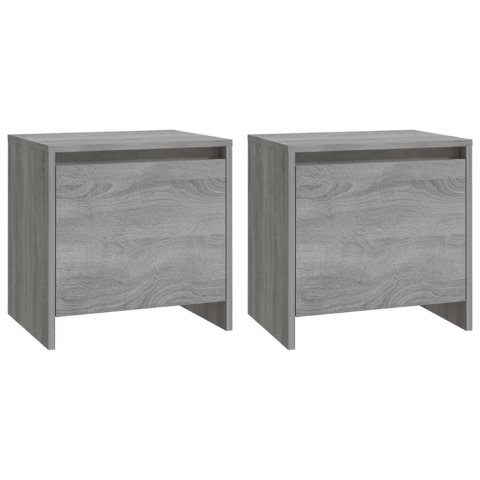 Comodini 2 pz Grigio Sonoma 45x34x44,5 cm in Truciolato 813047