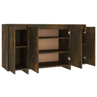 Credenza Rovere Fumo 135x41x75 cm in Truciolato 813056