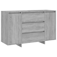Credenza con 3 Cassetti Grigio Sonoma 120x41x75cm in Truciolato 813063
