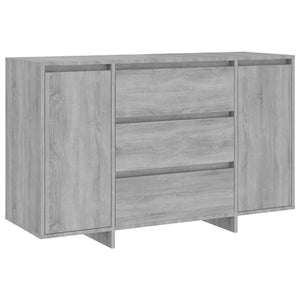 Credenza con 3 Cassetti Grigio Sonoma 120x41x75cm in Truciolato 813063