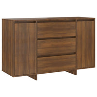 Credenza con 3 Cassetti Rovere Marrone 120x41x75 cm Truciolato cod mxl 22936