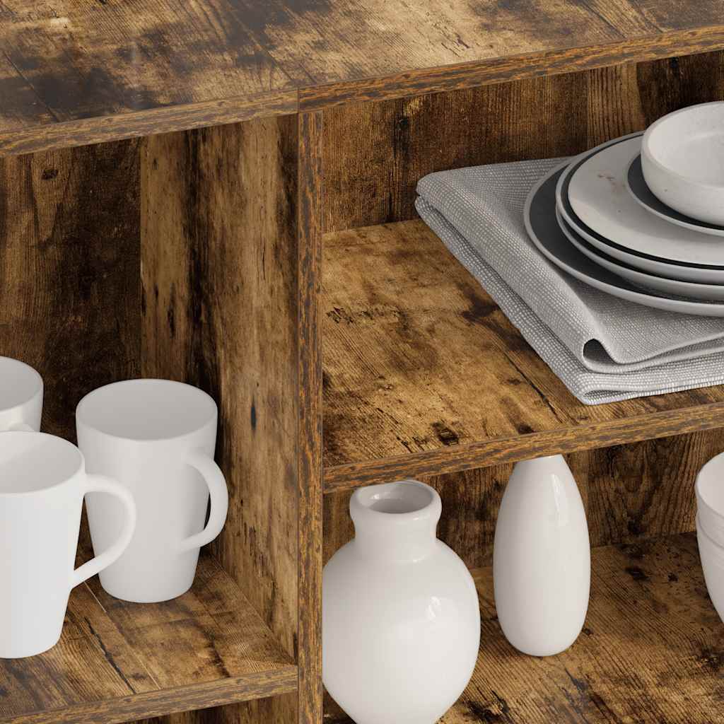 Credenza-Buffet-Armadio da cucina Rovere Fumo 120x30x75 cm in Truciolato