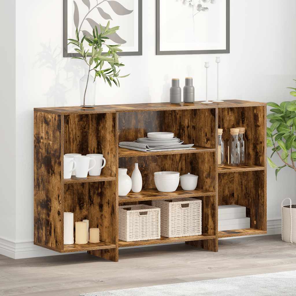 Credenza-Buffet-Armadio da cucina Rovere Fumo 120x30x75 cm in Truciolato