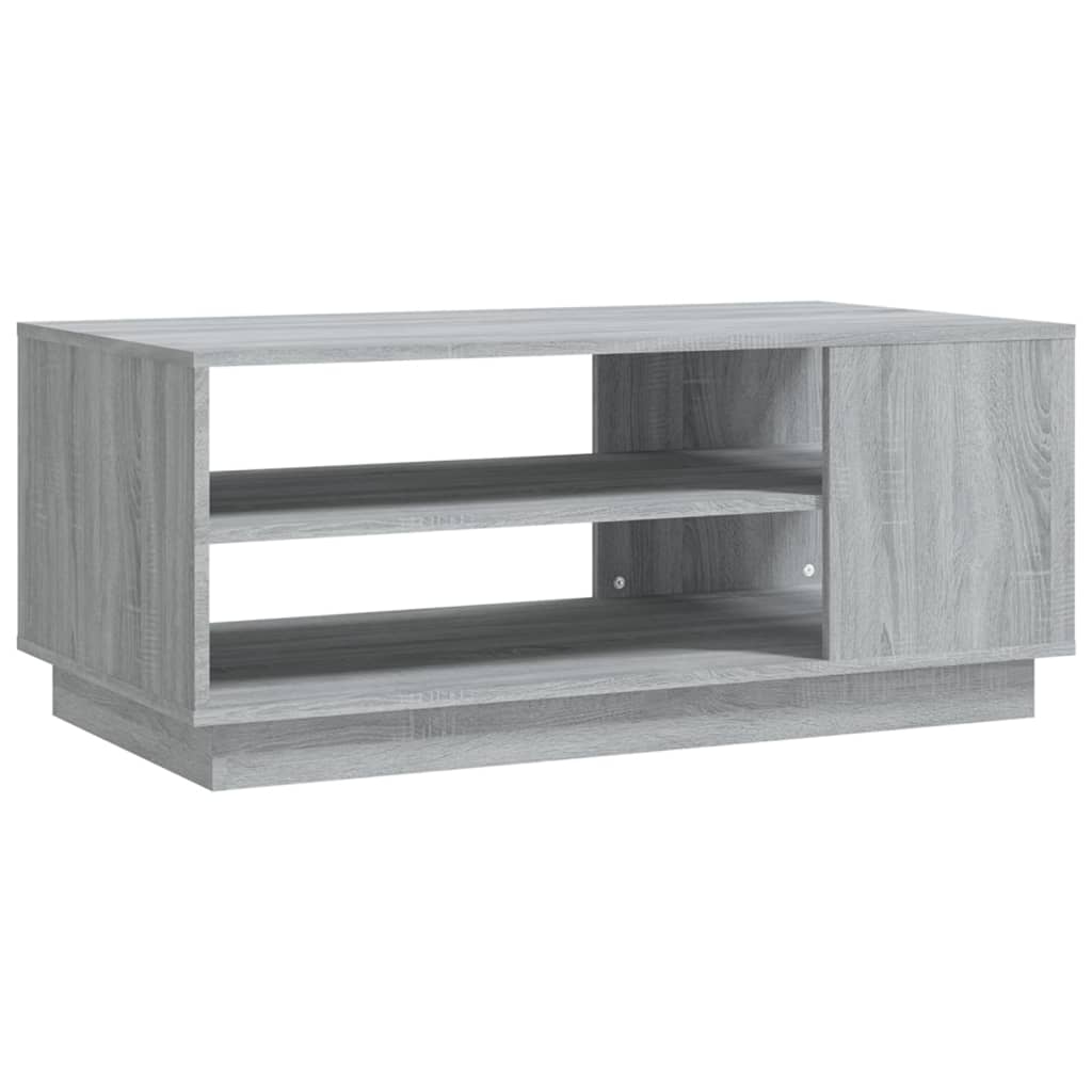 Tavolino da Salotto Grigio Sonoma 102x55x43 cm in Truciolato 813084