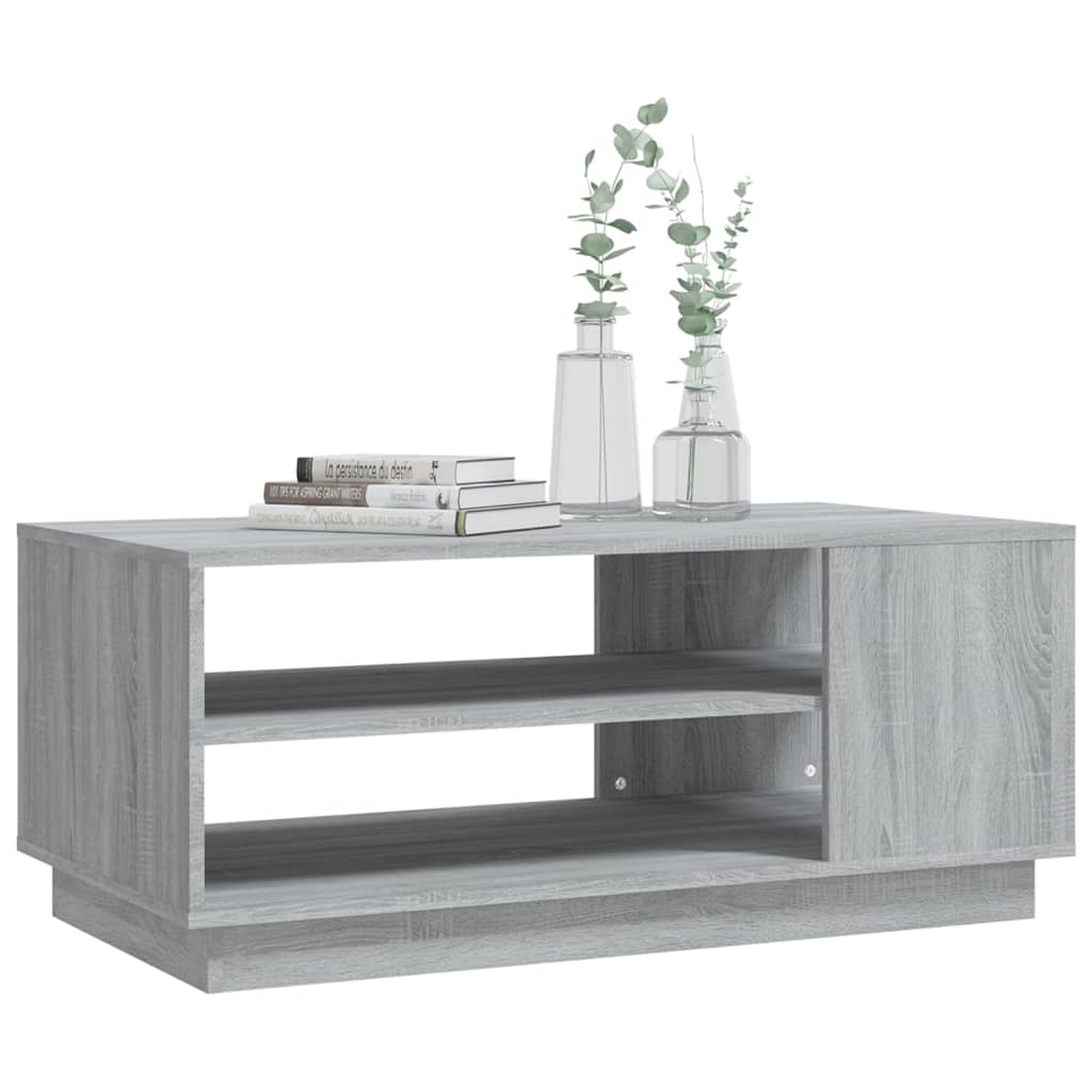 Tavolino da Salotto Grigio Sonoma 102x55x43 cm in Truciolato 813084