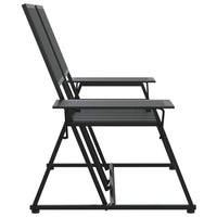 Panca da Giardino a 2 Posti 165 cm Nera in Acciaio 318819