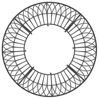 Panca da giardino arredo da giardino per esterno terrazza circolare albero torre diametro 160 cm acciaio nero 02_0011120