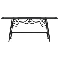 Panchina per Albero 110 cm Nera in Acciaio 318827