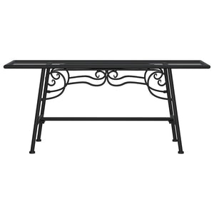 Panchina per Albero 110 cm Nera in Acciaio 318827