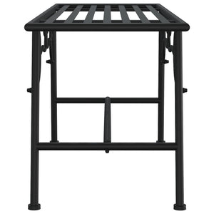 Panchina per Albero 110 cm Nera in Acciaio 318827