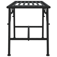 Panca da giardino mobili da giardino per esterni terrazza albero torre 110 cm acciaio nero 02_0011843