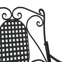 Panchina a Dondolo 84 cm Nera in Acciaio 318830