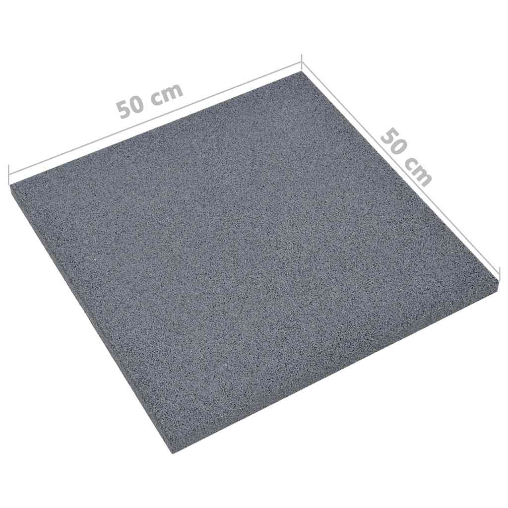 Piastrelle Anticaduta 18 pz in Gomma 50x50x3 cm Grigie 3096597