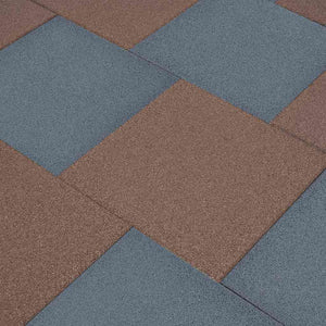 Piastrelle Anticaduta 18 pz in Gomma 50x50x3 cm Grigie