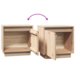 Comodino 40x30x40 cm in Legno Massello di Pino cod mxl 31219