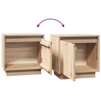 Comodini 2 pz 40x30x40 cm in Legno Massello di Pino 813306