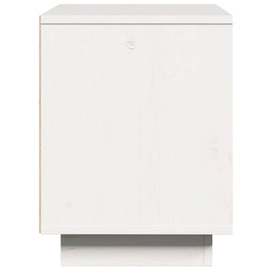 Comodino-Tavolino da notte Bianco 40x30x40 cm in Legno Massello di Pino