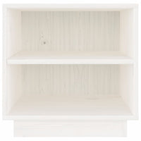 Comodini Bianchi 2 pz 40x34x40 cm in Legno Massello di Pino 813328