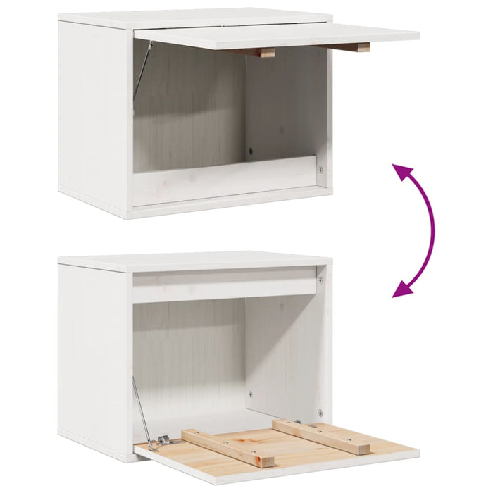 Pensile Bianco 45x30x35 cm in Legno Massello di Pino cod mxl 33321