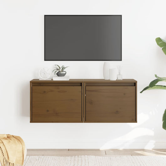 Pensili ambra 2 pz 45x30x35 cm in Legno Massello di Pino 813442